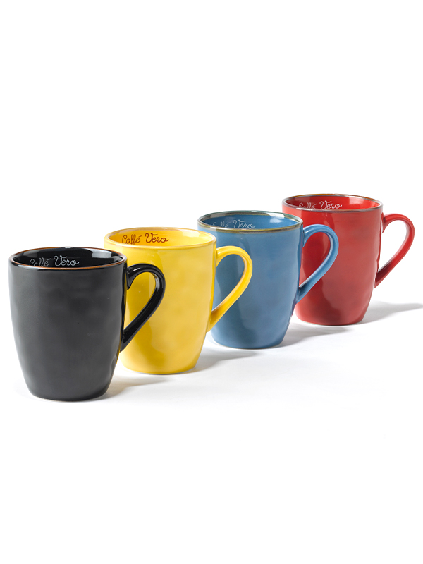 Tazze Mug Colorate 4pz - Caffè Vero